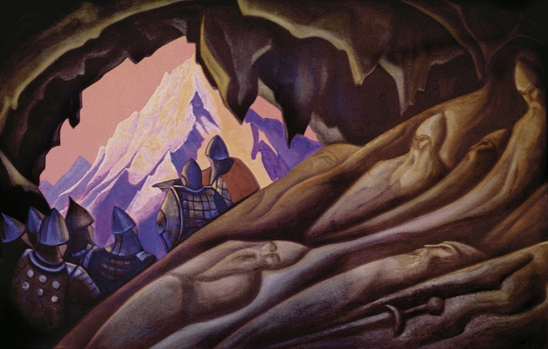The Bogatyrs are Awakened by Nicholas Roerich. 1940